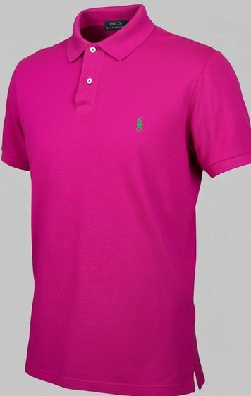 Polo Ralph Lauren Cropped Polo Shirt Aruba Pink รูปที่ 7