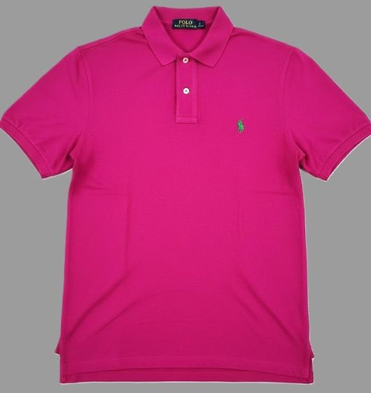 Polo Ralph Lauren Cropped Polo Shirt Aruba Pink รูปที่ 2