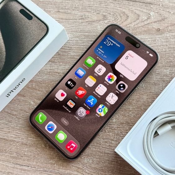 ขายเทิร์น iPhone 15 Pro Max 256 แบต 83 สวยๆไร้ตำหนิ สภาพเดิมๆ ใช้งานปกติทุกอย่าง ครบยกกล่อง รูปที่ 3