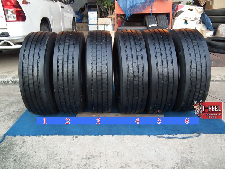 ยางเก่า บรรทุก 215-75r17.5 Michelin รุ่น x multi มี 6เส้น พร้อมใช้งาน