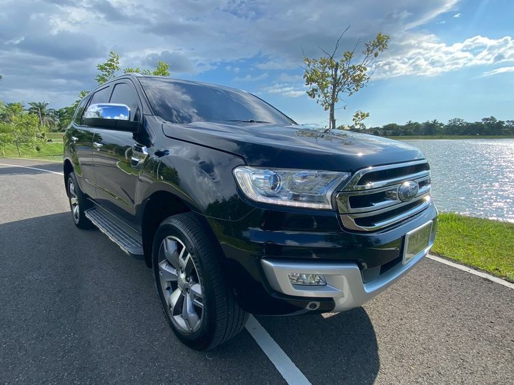 Ford Everest 2018 3.2 Titanium Plus 4WD Utility-car ดีเซล ไม่ติดแก๊ส เกียร์อัตโนมัติ ดำ รูปที่ 2
