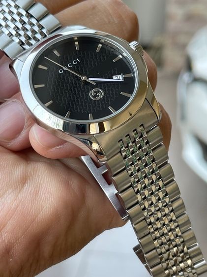 GUCCI G Timeless Black Dial Men’s Date Watch Original YA1264106 รูปที่ 14