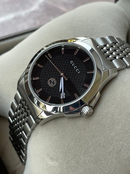 GUCCI G Timeless Black Dial Men’s Date Watch Original YA1264106 รูปที่ 4