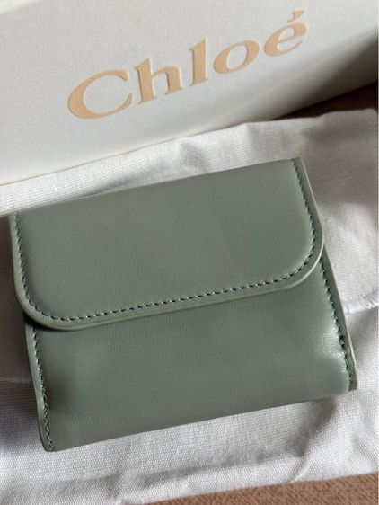  กระเป๋าสตางค์ Chloé Sense Compact Wallet in Faded Green 🌿 รูปที่ 6