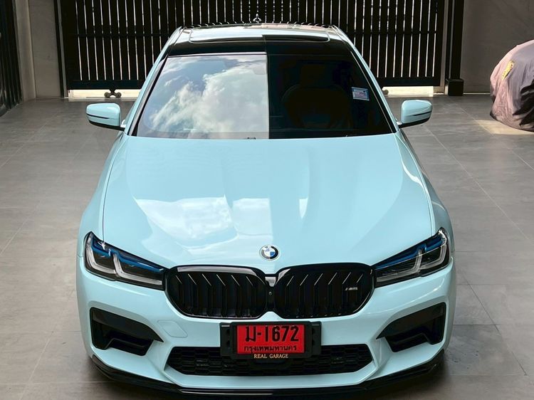 BMW Series 5 2019 530e Sedan ปลั๊กอินไฮบริด (PHEV) ไม่ติดแก๊ส เกียร์อัตโนมัติ ฟ้า รูปที่ 3