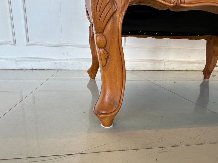 โซฟาเดย์เบด สไตล์หลุยส์ เบาะหุ้มหนังแท้สีน้ำตาล รูปที่ 15