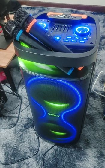 ลำโพงบลูทูธ พร้อมไมค์ลอย 2 อัน รีโมท 1อัร รูปที่ 3