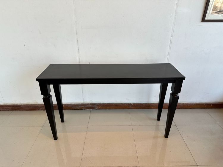 โต๊ะคอนโซลไม้จริง สไตล์วินเทจ สีน้ำตาลเข้ม ขาเหลี่ยม  รูปที่ 2