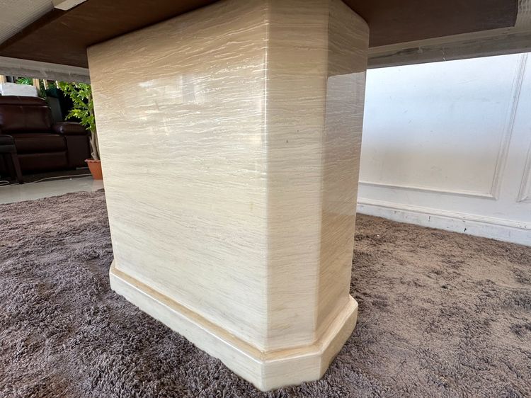 ชุดโต๊ะทานอาหาร 6 ที่นั่ง ท็อปหินเทียมสีครีม รูปที่ 13