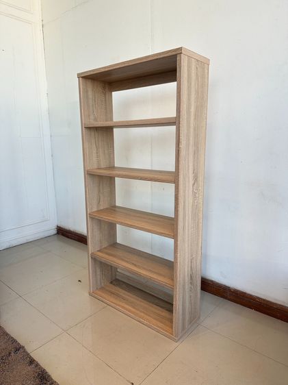 ชั้นวางของ 5 ชั้นวาง โครงไม้ MDF สีบีช รูปที่ 3