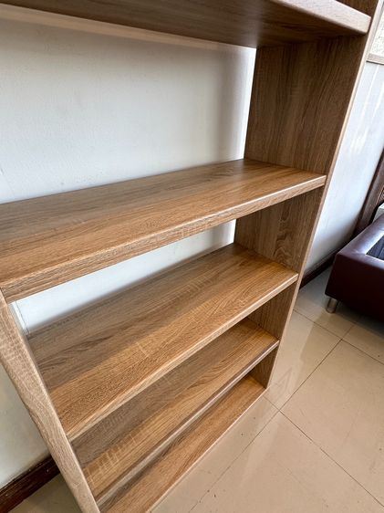 ชั้นวางของ 5 ชั้นวาง โครงไม้ MDF สีบีช รูปที่ 8