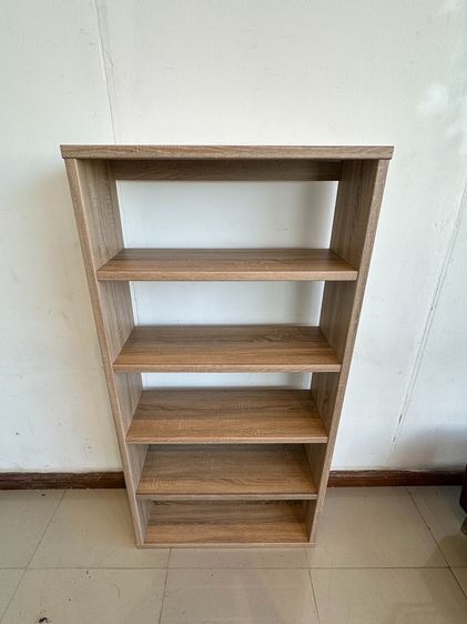 ชั้นวางของ 5 ชั้นวาง โครงไม้ MDF สีบีช รูปที่ 7