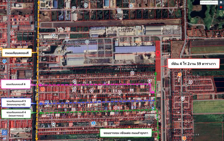 ขายที่ดินเปล่าราคาถูก ที่สวยถมแล้ว 4.5 ไร่ เข้าซอยลำลูกกา 69 (ซอยธารทอง) เป็นถนนทางลัดไปถนนรังสิต-นครนายก ใกล้สถานีรถไฟฟ้าลำลูกกา  รูปที่ 2