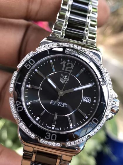 ดำ Tag Heuer F1 Quartz BOY Size Black Ceramic Diamond WAH1212(36mm)🇨🇭🇨🇭
   