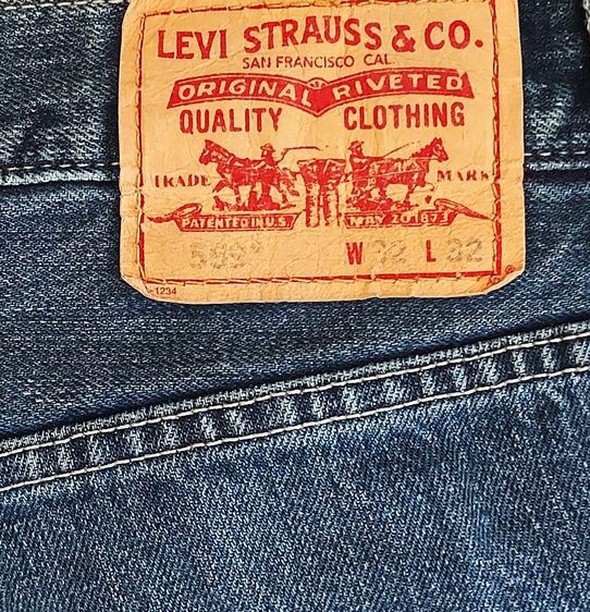 Levi’s 569 Loose Straight Jeans Men’s Light Wash Denim  รูปที่ 9