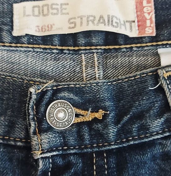 Levi’s 569 Loose Straight Jeans Men’s Light Wash Denim  รูปที่ 6