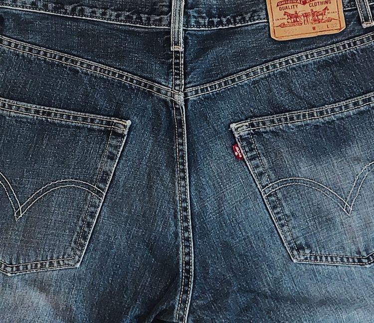 Levi’s 569 Loose Straight Jeans Men’s Light Wash Denim  รูปที่ 10
