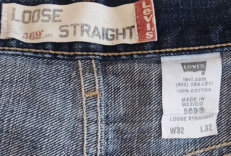 Levi’s 569 Loose Straight Jeans Men’s Light Wash Denim  รูปที่ 3