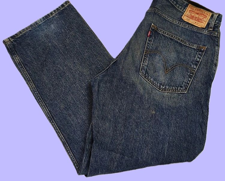 Levi’s 569 Loose Straight Jeans Men’s Light Wash Denim  รูปที่ 12