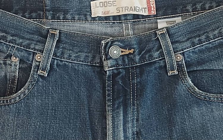 Levi’s 569 Loose Straight Jeans Men’s Light Wash Denim  รูปที่ 7