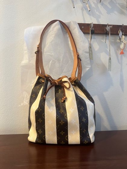 LOUIS VUITTON RAYURE MONGRAM PETITE NOE DRAWSTRING