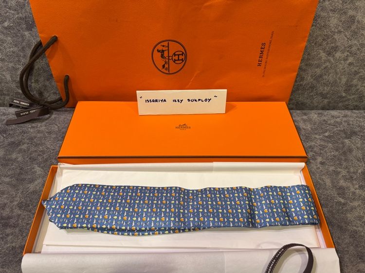 Hermès Tie Silk Blue Horse Balloon