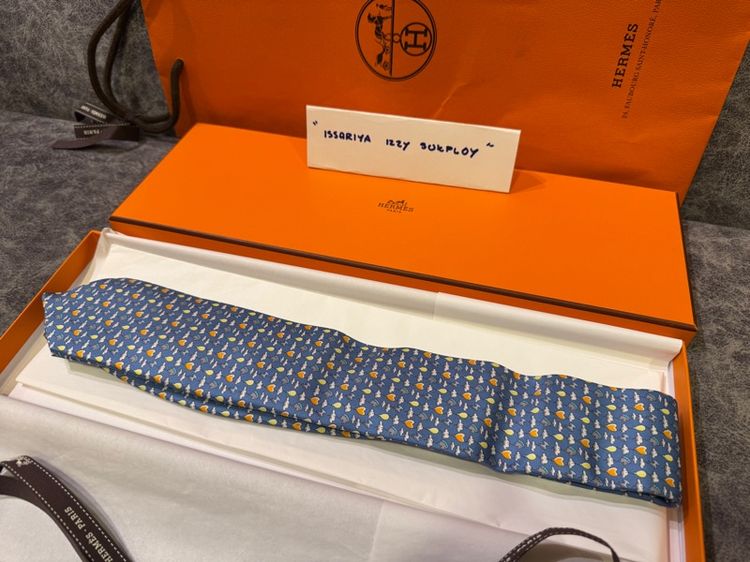 Hermès Tie Silk Blue Horse Balloon รูปที่ 2