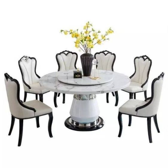 หลากสี อื่นๆ อื่นๆ โต๊ะทานข้าวหินอ่อน โต๊ะกินข้าวหินอ่อน