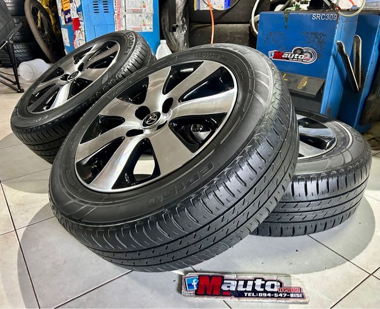 ล้อTOYOTA 15 4x100 พร้อมยางบริสโตน 185 60 15 ปี22 ครบชุด รูปที่ 7