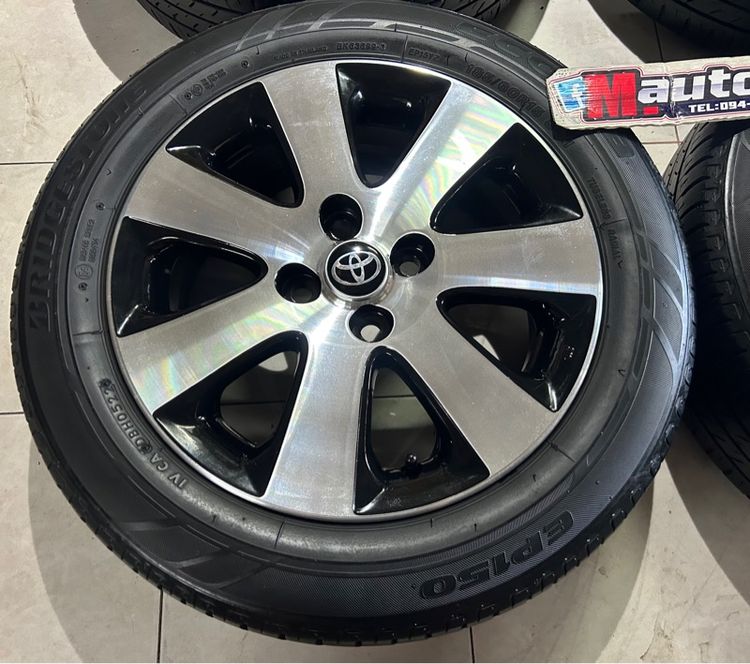 ล้อTOYOTA 15 4x100 พร้อมยางบริสโตน 185 60 15 ปี22 ครบชุด รูปที่ 5