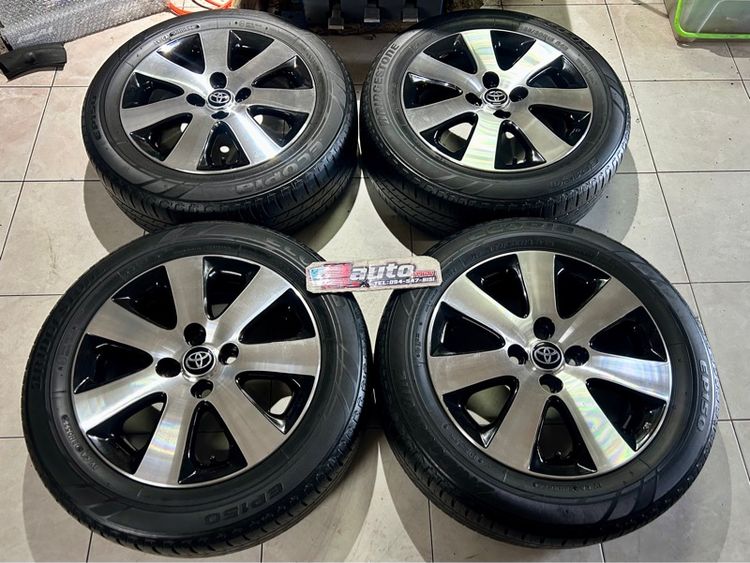 ล้อTOYOTA 15 4x100 พร้อมยางบริสโตน 185 60 15 ปี22 ครบชุด