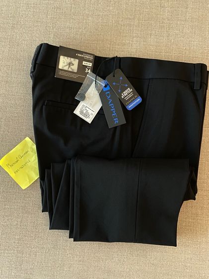 กางเกงทำงาน DAPPER ไซส์เอว 34 ใหม่มือ 1  ผ้ายืด ทรง Slim-Fit แบบ 4 Ways Stretch รุ่น DAMTB9 BK 683SP รูปที่ 2
