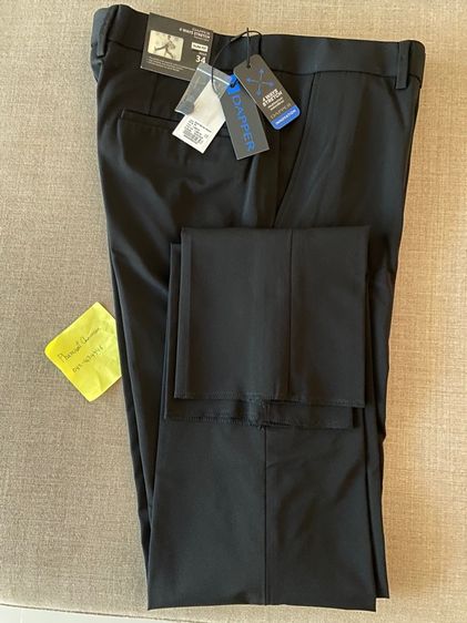 กางเกงทำงาน DAPPER ไซส์เอว 34 ใหม่มือ 1  ผ้ายืด ทรง Slim-Fit แบบ 4 Ways Stretch รุ่น DAMTB9 BK 683SP