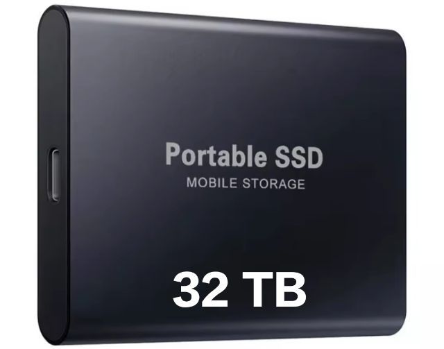 SSD ฮาร์ดดิสก์แบบพกพา 32 TB
( 32,000 GB )
Type C USB 3.1 โซลิดสเตทไดรฟ์ SSD
