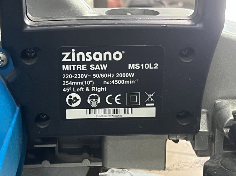 ขาย แท่นตัดองศาแบบเลื่อน 10 นิ้ว Zinsano รุ่น MS10L2 รูปที่ 3