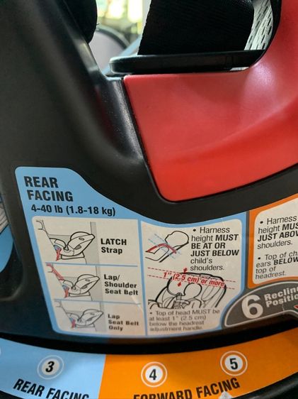 คาร์ซีทเด็กจากอเมริกา GRACO carseat รุ่น 4EVER ปรับใช้งานได้ 4 แบบ ตั้งแต่แรกเกิดจนโตเลยค่ะ (เด็กนํ้าหนัก 1.8 kgไปจนถึง 54 kg) สภาพดีมากค่ะ รูปที่ 15