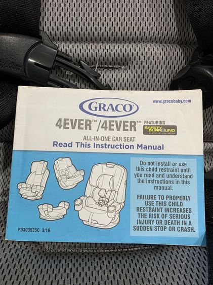 คาร์ซีทเด็กจากอเมริกา GRACO carseat รุ่น 4EVER ปรับใช้งานได้ 4 แบบ ตั้งแต่แรกเกิดจนโตเลยค่ะ (เด็กนํ้าหนัก 1.8 kgไปจนถึง 54 kg) สภาพดีมากค่ะ รูปที่ 3