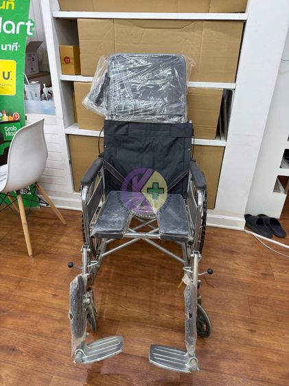 รถเข็นนั่งถ่าย ปรับเอนนอนได้ถึง 6ระดับ‼️ รุ่นเบาะรังผึ้งป้องกันแผลกดทับ รูปที่ 3