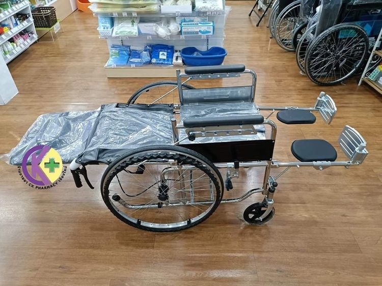 อุปกรณ์เพื่อสุขภาพ รถเข็นนั่งถ่าย ปรับเอนนอนได้ถึง 6ระดับ‼️ รุ่นเบาะรังผึ้งป้องกันแผลกดทับ