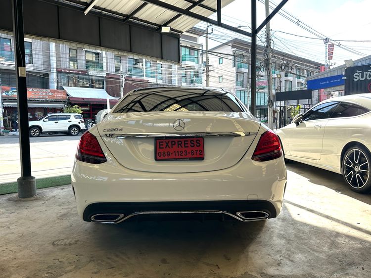 Mercedes-Benz C-Class 2019 C220 Sedan ดีเซล ไม่ติดแก๊ส เกียร์อัตโนมัติ ขาว รูปที่ 3