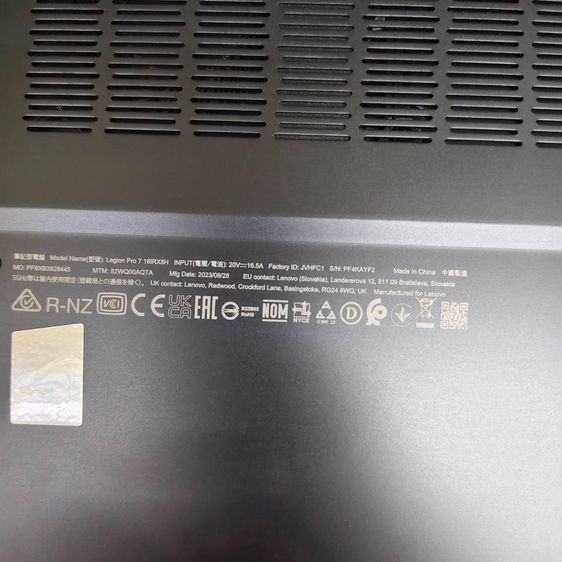  Lenovo Legion Pro7Type 82WQ i9-13900HX RTX 4090 RAM 32GB SSD1TBจอ16" 2K 240Hzประกันศูนย์เกือบ3ปี รูปที่ 12