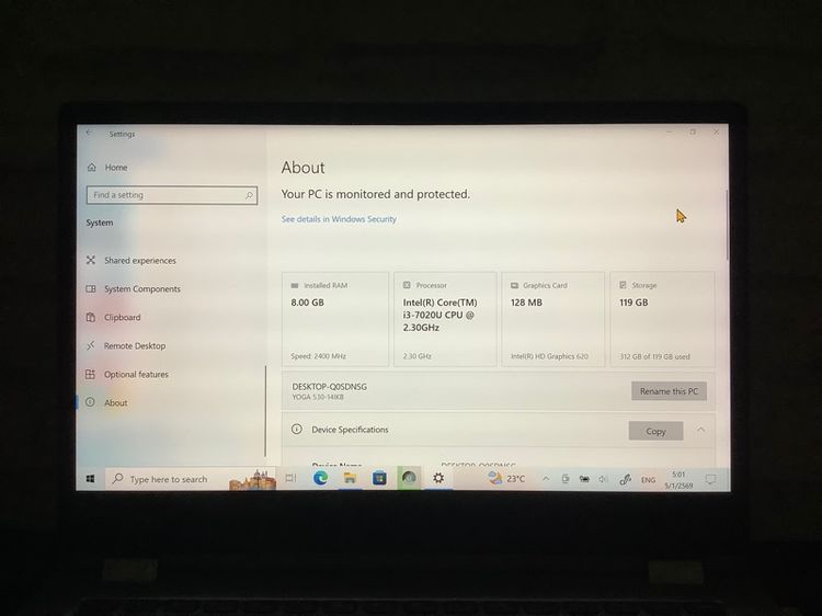 แล็ปท็อป Lenovo Yoga 530 สัมผัสหน้าจอได้ 14นิ้ว รูปที่ 10