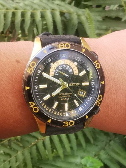 ขาย Seiko Superior Limited Edition Auto Men's SSA188K1 ตัวทองตัดดำ เครื่องออโต้ 4r37 เดินปรกติทุกเข็มวันที่ข้าม สเกลในหมุนหน้าใส น้ำ้ไม่เข้า รูปที่ 7