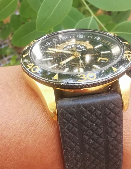 ขาย Seiko Superior Limited Edition Auto Men's SSA188K1 ตัวทองตัดดำ เครื่องออโต้ 4r37 เดินปรกติทุกเข็มวันที่ข้าม สเกลในหมุนหน้าใส น้ำ้ไม่เข้า รูปที่ 2