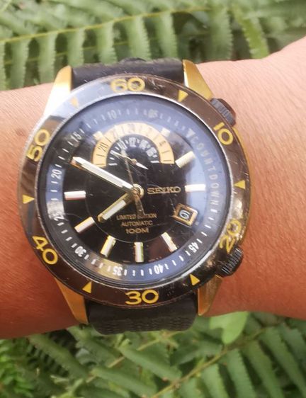ขาย Seiko Superior Limited Edition Auto Men's SSA188K1 ตัวทองตัดดำ เครื่องออโต้ 4r37 เดินปรกติทุกเข็มวันที่ข้าม สเกลในหมุนหน้าใส น้ำ้ไม่เข้า รูปที่ 5