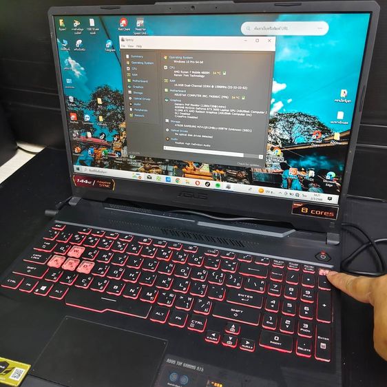 ASUS TUF Gaming A15 (FA506IC)  Ryzen 7 4800H  RTX 3050 จอ 144Hz  RAM 16GB SSD 512GB รูปที่ 11