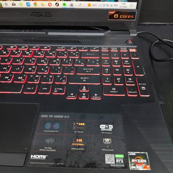 ASUS TUF Gaming A15 (FA506IC)  Ryzen 7 4800H  RTX 3050 จอ 144Hz  RAM 16GB SSD 512GB รูปที่ 4