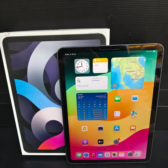 iPad Air 4 (Gen 4) 64GB Wi-Fi Space Gray แบต 85 ชาร์จ 449 รอบ เครื่องศูนย์ไทย ครบกล่อง