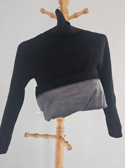 เสื้อไหมพรมคอเต่าบุกำมะหยี่ รูปที่ 2