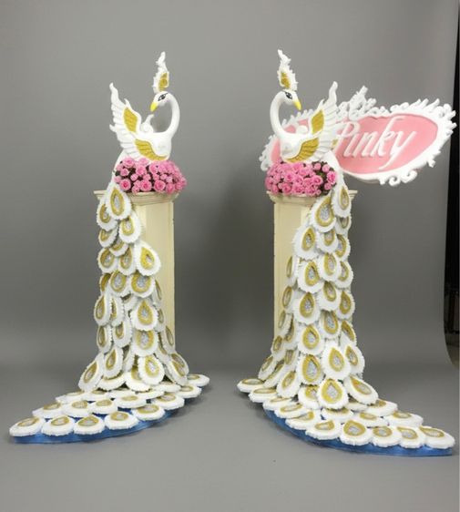 แกะสลักโฟมหงส์นกยูงพุ่มกวางช้างฯลฯ รูปที่ 13